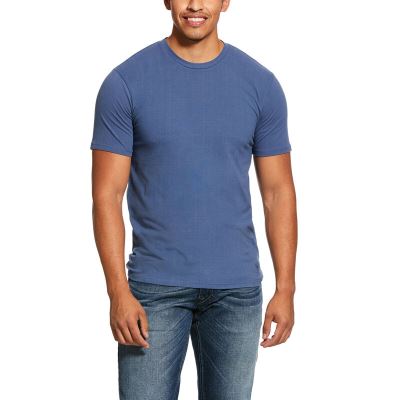 Ariat Western: Retro Basic Camisetas Hombre - Azules (IVAKN9350)